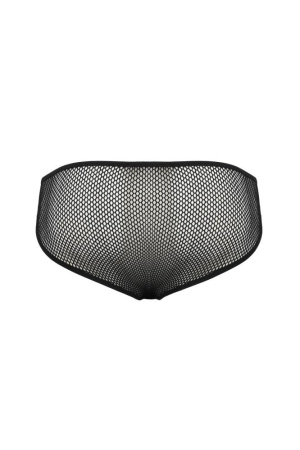 Мужские трусы со шнуровкой Passion 035 Slip Richard XXL/XXXL Black, экокожа, сетка || 