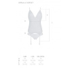Корсет с пажами, трусики с ажурным декором и открытым шагом Ursula Corset white L/XL — Passion || 