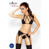 Комплект белья KELLY SET black L/XL - Passion: лиф, трусики, пояс для чулок || 