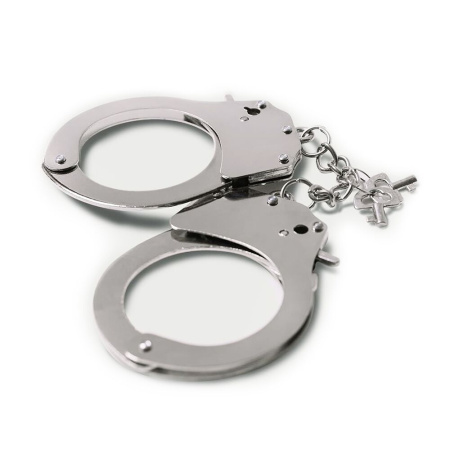 Наручники металлические Adrien Lastic Handcuffs Metallic (полицейские) || 