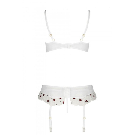 Сексуальный комплект с поясом для чулок LOVELIA SET white L/XL - Passion || 