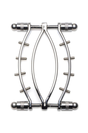 Зажим для половых губ Master Series Spread'Em Poker Vagina Clamp with Adjustable Pressure Screws || 