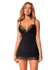 Сорочка и трусики Obsessive Bella Rou chemise & thong XL/2XL