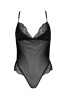 Сетчатое боди с кружевным лифом Passion DELIENA BODY L/XL black || 