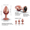 Металлическая анальная пробка с украшением в виде кристалла Dorcel - Diamond Plug Rose Gold M || 