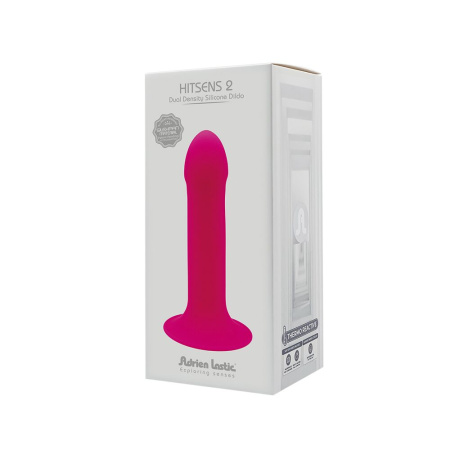 Дилдо с присоской Adrien Lastic Hitsens 2 Pink, отлично для страпона, макс диаметр 4см, длина 16,7см || 