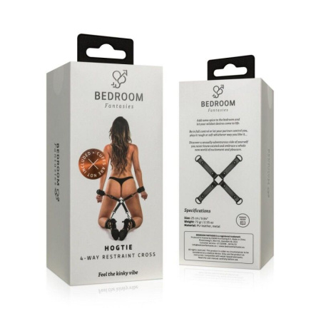 Крестовина Bedroom Fantasies Hogtie 4 - Way Restraint Cross - Black || 