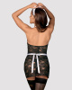 Эротический костюм горничной Obsessive Servgirl costume S/M, халат, стринги, фартук, обруч || 