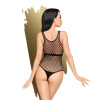 Боди Penthouse Enjoy The Moment XL Black, крупная сетка, плотная вставка под грудью || 