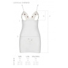 Сорочка с вырезами на груди + стринги LOVELIA CHEMISE white L/XL - Passion || 