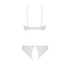 Комплект: бра, трусики с ажурным декором и открытым шагом Ursula Set white L/XL — Passion || 