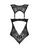 Кружевное боди Obsessive Donna Dream crotchless teddy M/L Black, открытый доступ || 