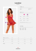 Прозрачная сорочка бэби-долл Obsessive Lacelove babydoll & thong M/L Red, кружево, стринги || 