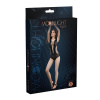 Боди Moonlight Model 11 XS-L Black, глубокое декольте, вставки из крупной сетки по бокам, имитация т || 