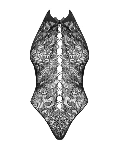 Бодистокинг с крупными ячейками и открытой спиной Obsessive B119 teddy S/M/L, халтер