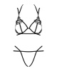 Эротический комплект из стреп Obsessive Badossa 2-pcs set L/XL, черный, с доступом, бюстгальтер, стр || 