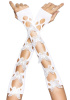 Митенки Leg Avenue Butterfly applique arm warmers White, бабочки || 