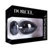 Металлическая анальная пробка с кристаллом Dorcel Diamond Plug Black L || 