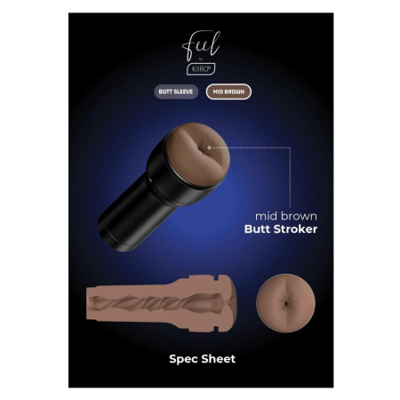 Мастурбатор-попа Kiiroo Feel Stroker Butt Mid Brown для секс-машины Kiiroo Keon || 