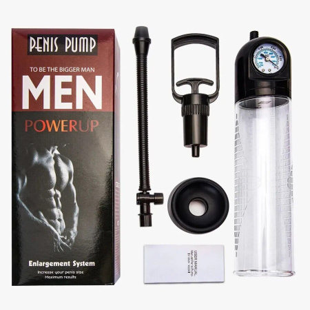 Вакуумная помпа Men Powerup со стрелочным манометром и ручным насосом || 