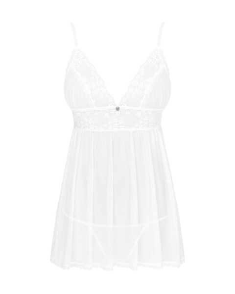 Пеньюар и трусики Obsessive Heavenlly babydoll & thong XL/2XL