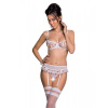 Сексуальный комплект с поясом для чулок LOVELIA SET white XXL/XXXL - Passion