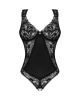 Кружевное боди Obsessive Donna Dream crotchless teddy XS/S Black, открытый доступ || 