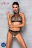 Белье с открытым доступом Passion MOONLIGHT SET L/XL black топ, стринги || 