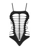Бодистокинг с поперечными вырезами Obsessive B122 teddy S/M/L, черный || 