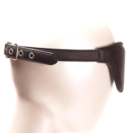 Маска на глаза Pornhub Faux Leather Mask экокожа, черная, очень комфортная || 