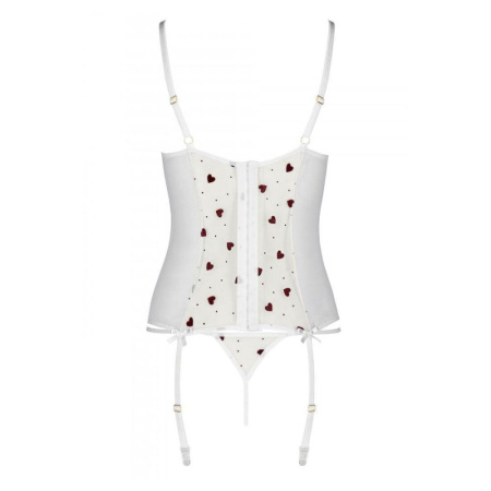 Корсет с подвязками + стринги LOVELIA CORSET white L/XL - Passion || 