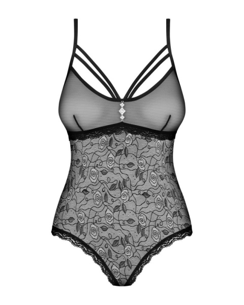 Кружевное боди с доступом 818-TED-1 teddy M/L, черное