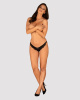Полупрозрачные трусики с подвеской Obsessive Ivannes panties black 2XL/3XL, черные || 