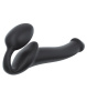 Безремневой страпон Strap-On-Me Black M, полностью регулируемый, диаметр 3,3см || 