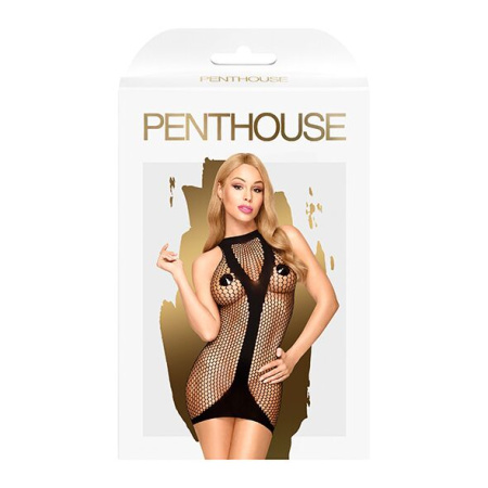 Мини-платье с декором в виде бокала шампанского Penthouse - Ride or Die Black XL || 