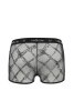 Мужские прозрачные боксеры Passion 032 Short James L/XL Black, сетка || 