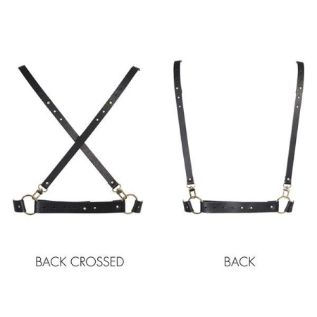 Портупея Bijoux Indiscrets MAZE - X Harness Black, экокожа || 