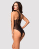 Бодистокинг с крупной и мелкой сеткой Obsessive B118 teddy S/M/L, черный, с доступом || 