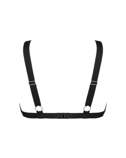 Кружевной бюстгальтер с треугольной чашкой Obsessive Estiqua bra XS/S, черный, широкие лямки