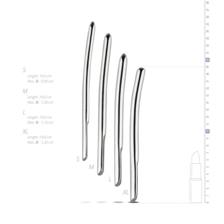 Набор уретральных стимуляторов Sinner Gear Unbendable – Single Ended 4 шт., диаметры 9, 10, 11, 12 м || 