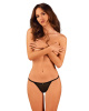 Прозрачные стринги с кружевом Obsessive Celia Noir thong XS/S