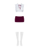 Эротический костюм студентки Obsessive Student 4 pcs costume L/XL, топ, юбка, стринги, гольфы || 
